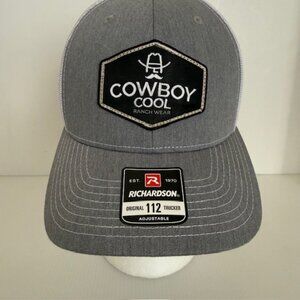 NEW Richardson 112 Trucker Hat Snapback closure Gray/Charcoal Mesh Cowboy Cool